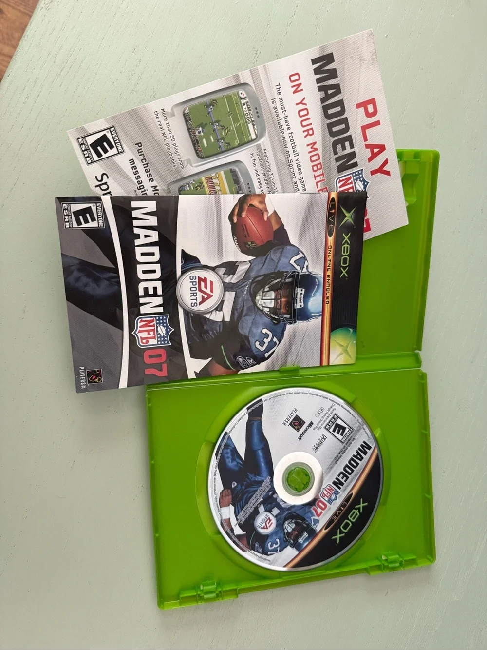 2006 NFL Madden 07 Xbox Game with Manual